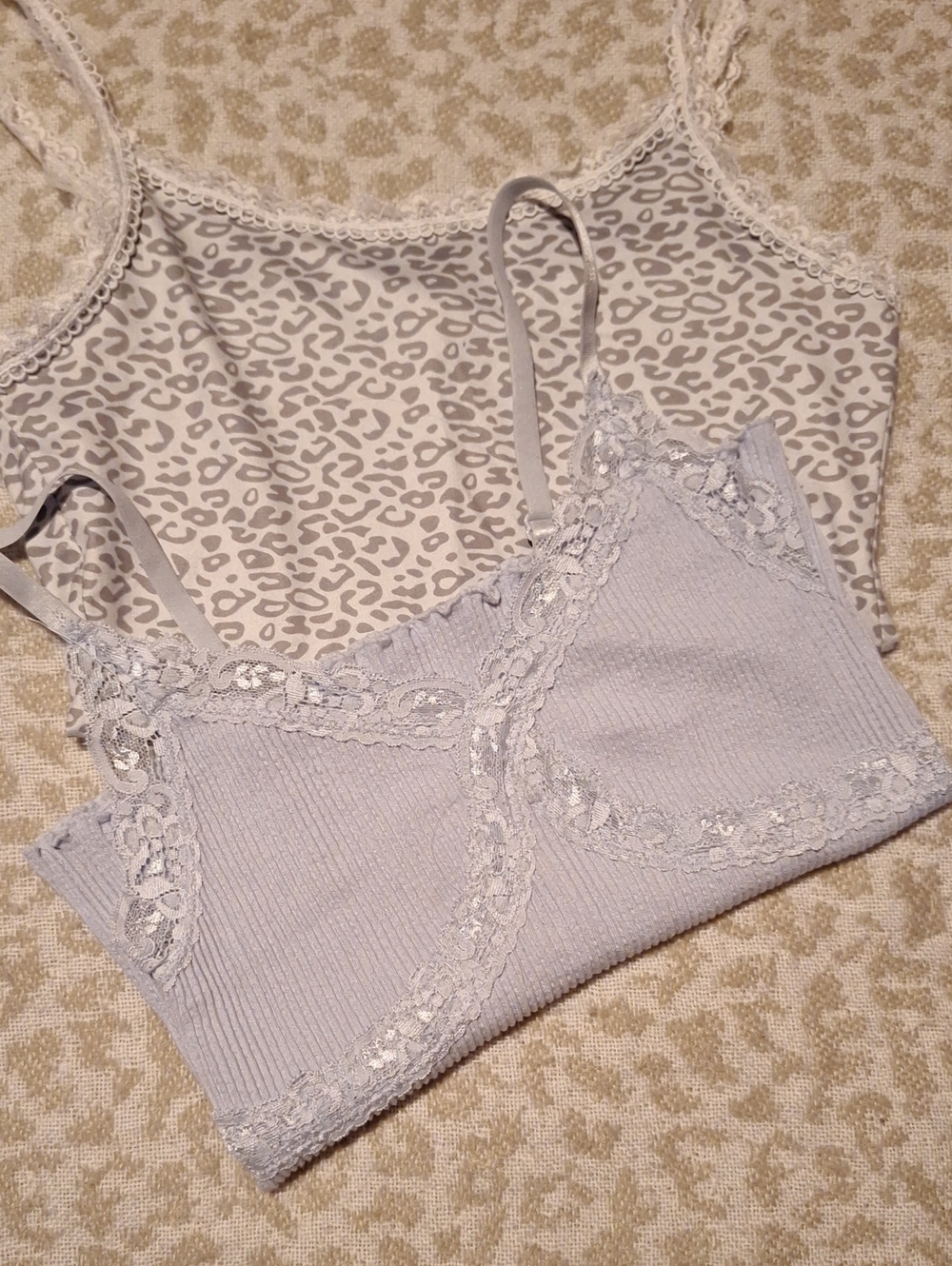 Cheetah Print / Purple Lace Spahgetti strap